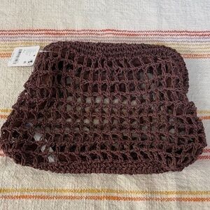 OS - NWT - Free People - Brown Clutch